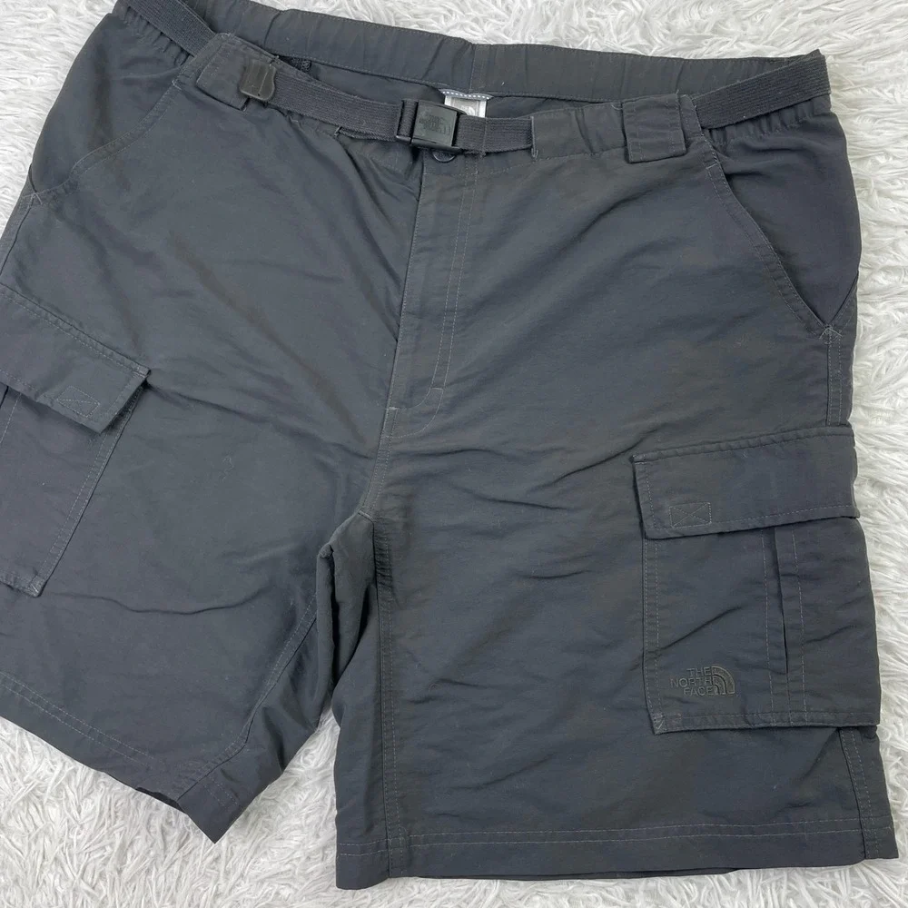 North‎ Face Shorts Mens Extra Large Gray Nylon Belted Cargo 40